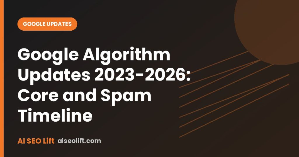 Google Algorithm Updates 2023-2026: Core and Spam Timeline
